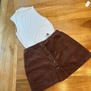 Chelsea and Violet New‎ button up corduroy skirt